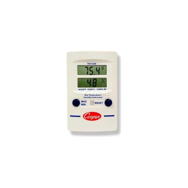 Cooper-Atkins Cooper Mini Wall Thermometer, Trh122m-0-8, Digital Temperature & Humidity, Dual Display TRH122M-0-8 - main